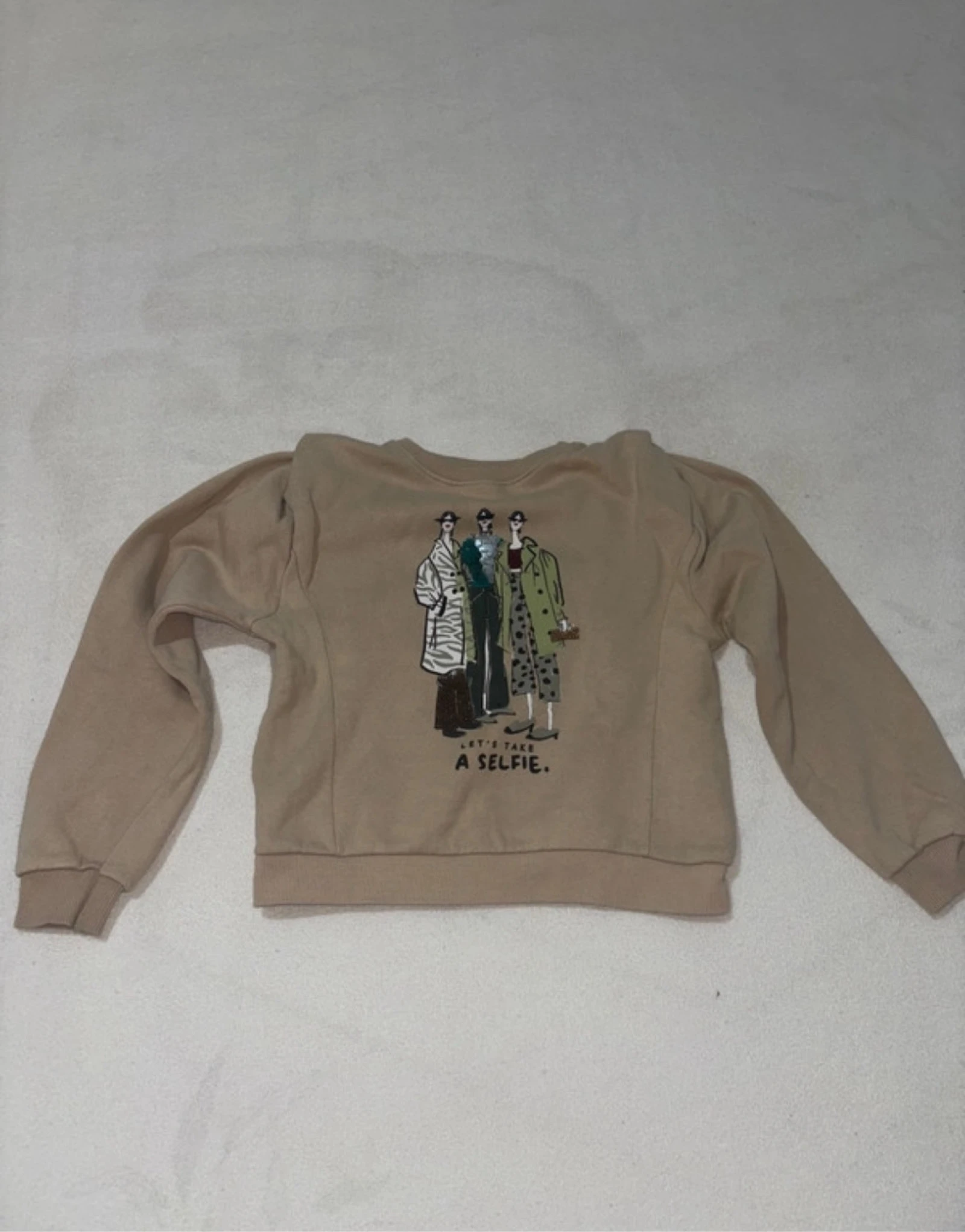 Sudadera para niña marron zara